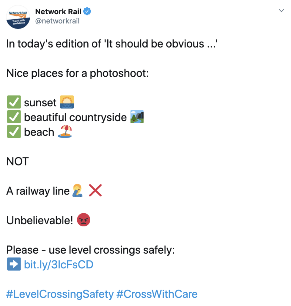 Network Rail tweet