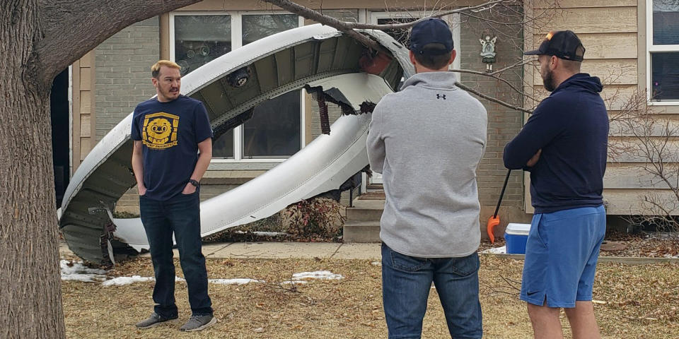 Image: Plane drops large chunks of debris in Colorado neighborhood (Kieran Cain)