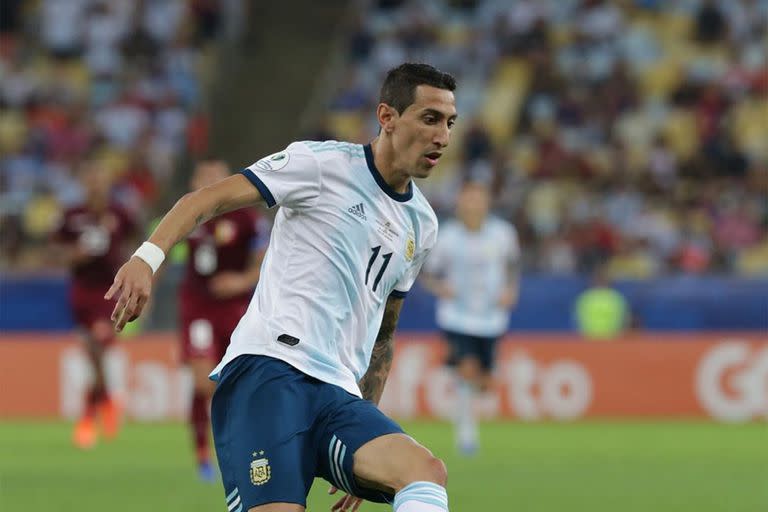 Ángel Di María, en el partido de la Selección Argentina ante Venezuela en la Copa América 2019