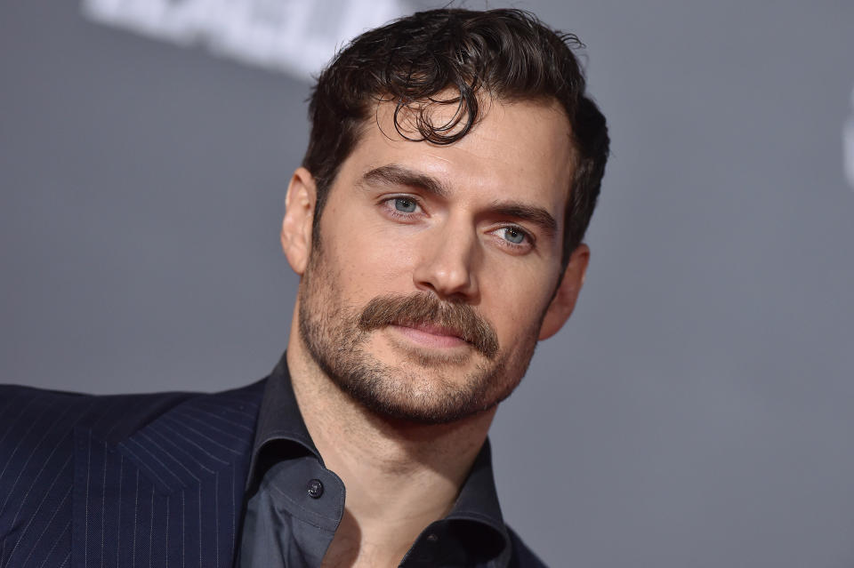 Henry Cavill's stubble and moustache style is the perfect example of a 'Beard-Stache'. (Getty Images) 