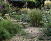<p> Gravel is one of the best patio materials and so if you&apos;re using it as part of your modern rock garden ideas then consider leaving space for a serene seating area.&#xA0; </p> <p> Be sure to have a decent sized area which is completely flat and then add a bistro table or sun loungers for a private area for relaxation. </p>