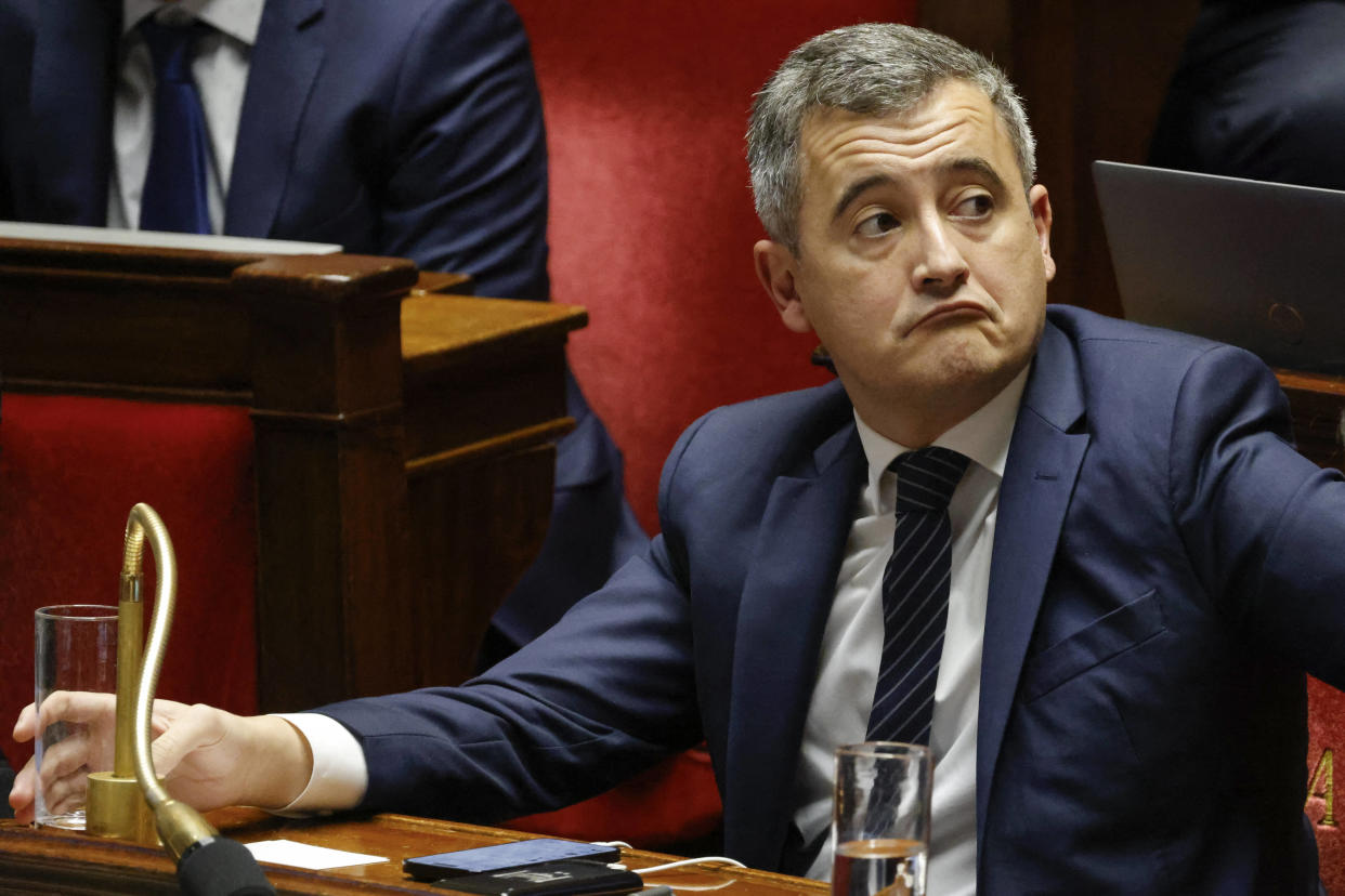 Gérald Darmanin photographié à l’Assemblée nationale ce lundi 11 décembre.