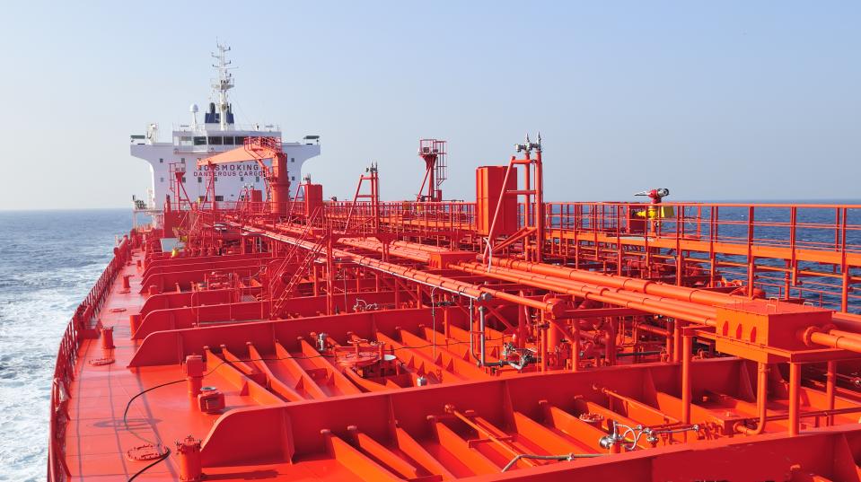 a photo of a tanker; a new shipping ETF has been launched