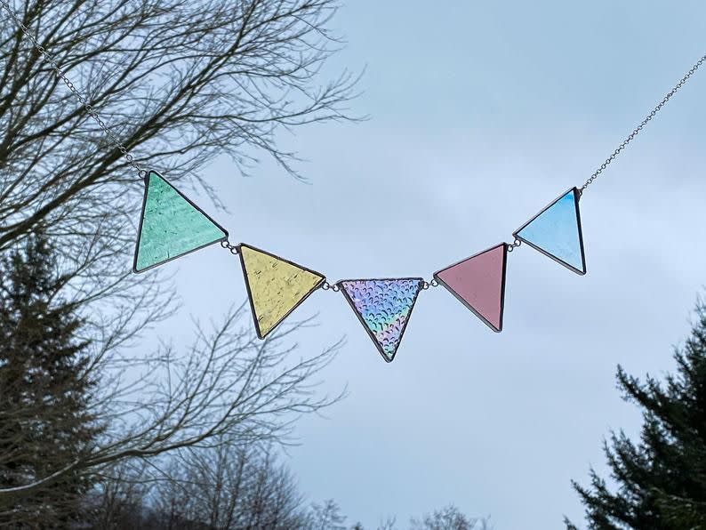 2) Triangle Flags • Suncatcher • Wall Hanging