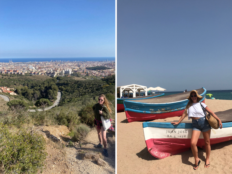 jordan hiking and jordan at the beach in spain