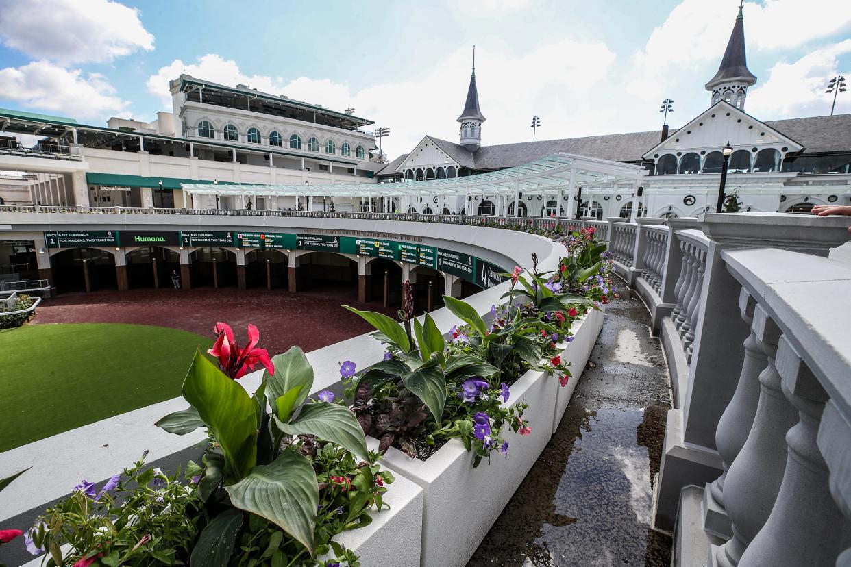 A look at the completed $200 million paddock at Churchill Downs ahead of Kentucky Derby 150. Wednesday, April 24, 2024