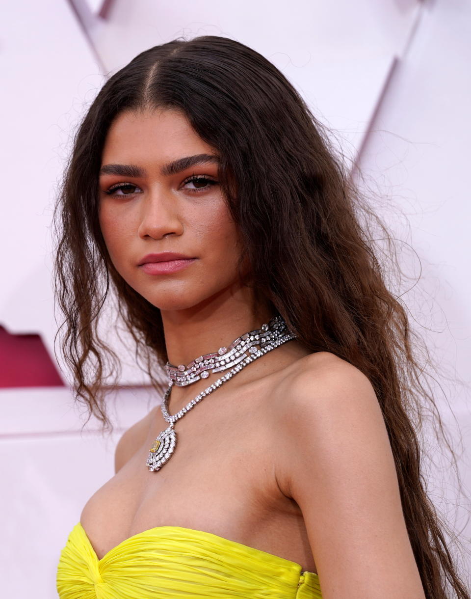 Zendaya arrives to the Oscars red carpet for the 93rd Academy Awards in Los Angeles, California, U.S., April 25, 2021. Chris Pizzello/Pool via REUTERS