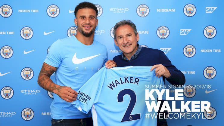 Kyle Walker has completed his move to Manchester City from Spurs