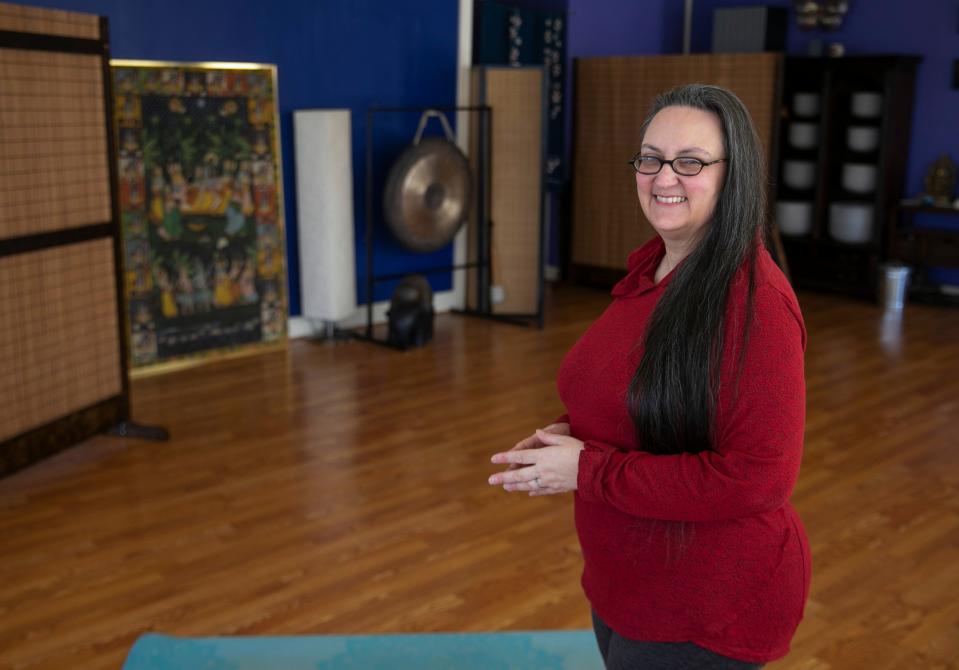 Blue Moon Yoga and Spiritual Center is a Shrewsbury-based business that provides yoga practice for its customers. Owner Eva Leobold is shown in the studio space.
Wednesday, March 29, 2023