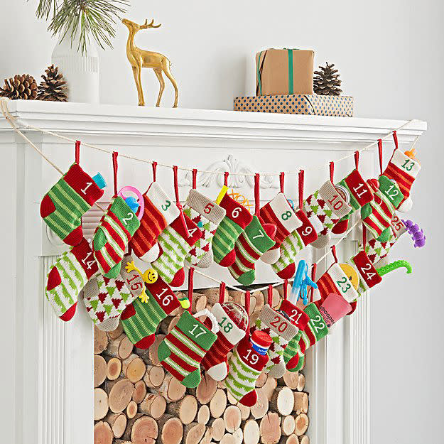 Stocking Advent Calendar Garland