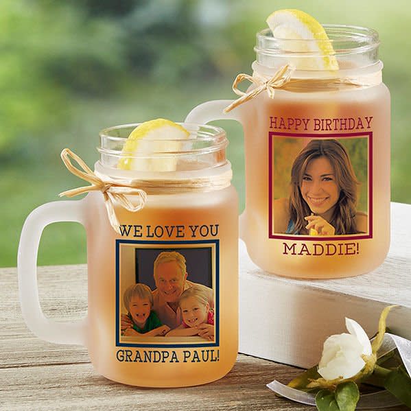 Personalized Frosted Mason Jar