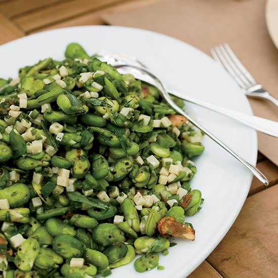 Charred Fava Bean Salad with Lemon and Tarragon