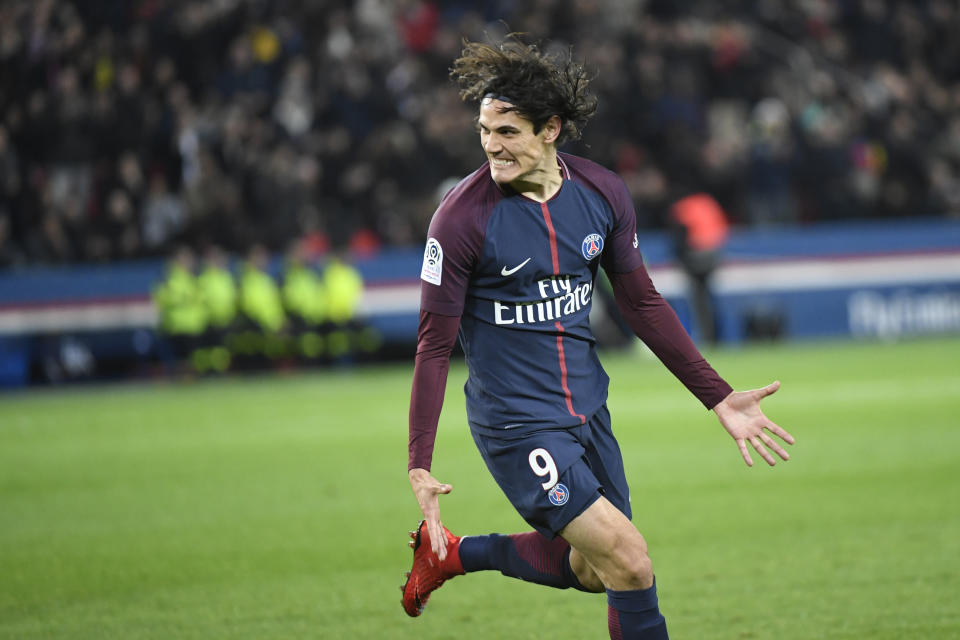 Cavani, auteur d’un doublé face à Nantes (AFP).