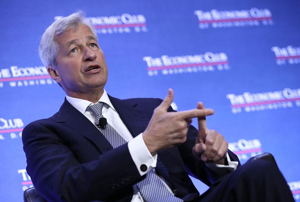 <p><b>No. 2:</b> Jamie Dimon<br>Role: CEO and chairman of JPMorgan Chase<br>Compensation in 2015: $18.2 million (Photo by Win McNamee/Getty Images) </p>