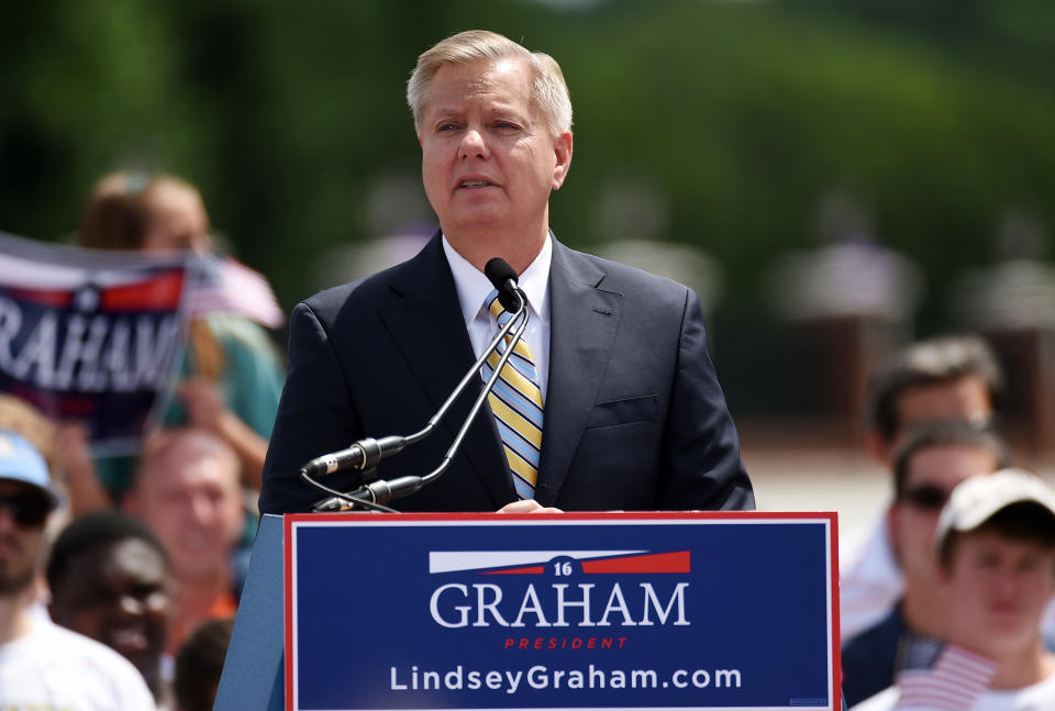 El senador Lindsey Graham, una figura dura en política exterior, es el más reciente aspirante a la Casa Blanca. (AP)