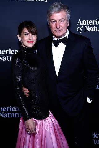 <p>John Lamparski/WireImage</p> Hilaria Baldwin and Alec Baldwin on Nov. 30, 2023