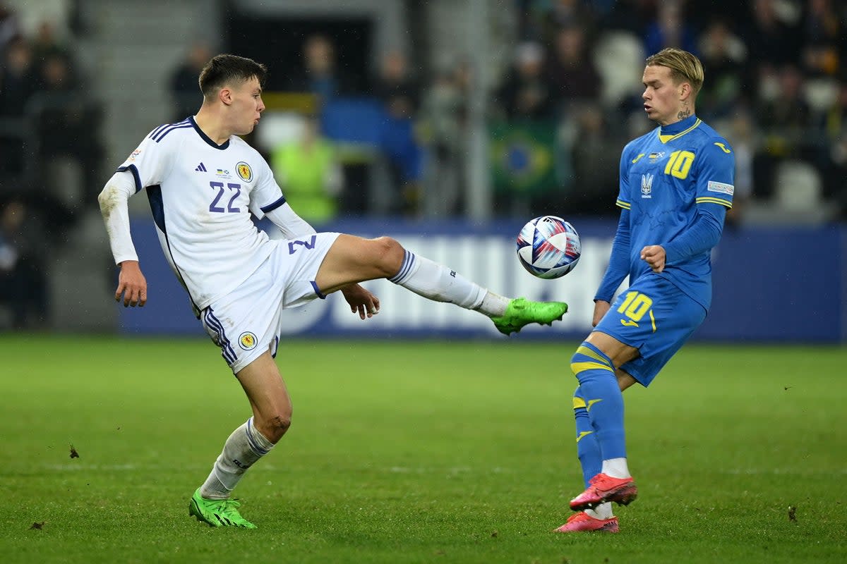 Ukraine’s Mykhailo Mudryk looks set to join Chelsea (Rafal Oleksiewicz/PA). (PA Wire)