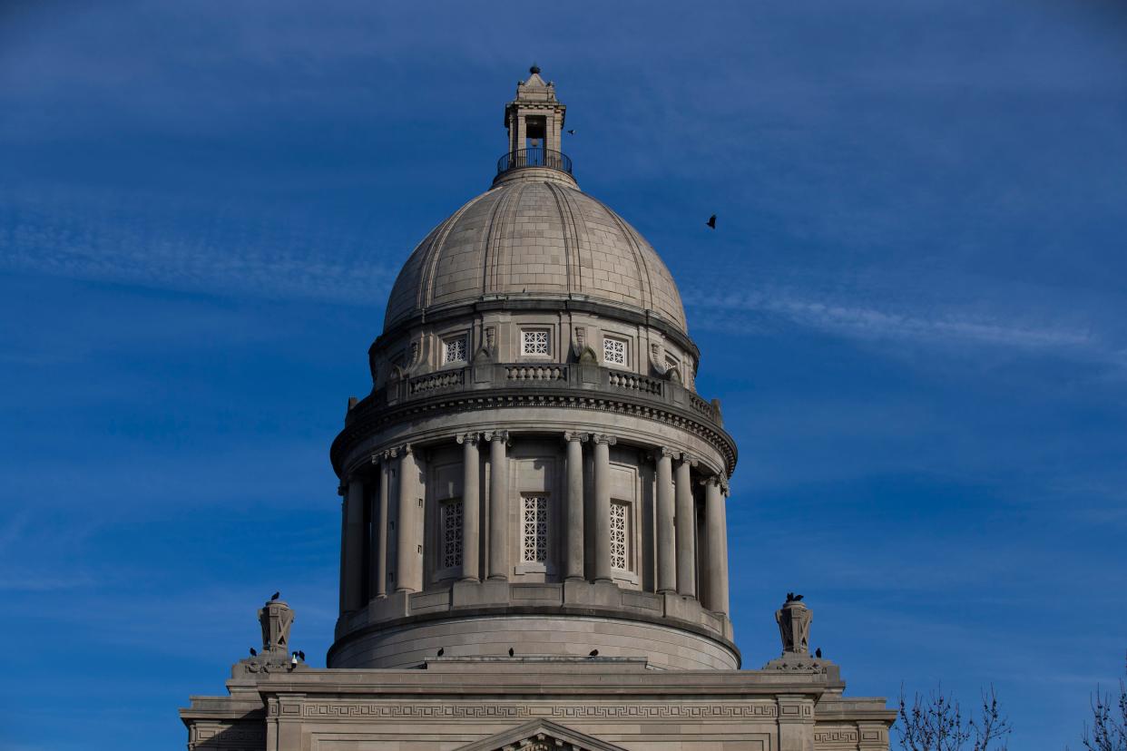 Outside the Kentucky State Capitol Building in Frankfort on Tuesday. Dec. 18, 2018