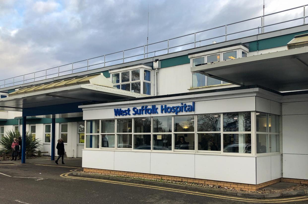 A 25-year-old man has admitted to spitting at nurses from West Suffolk Hospital in Bury St Edmunds: PA