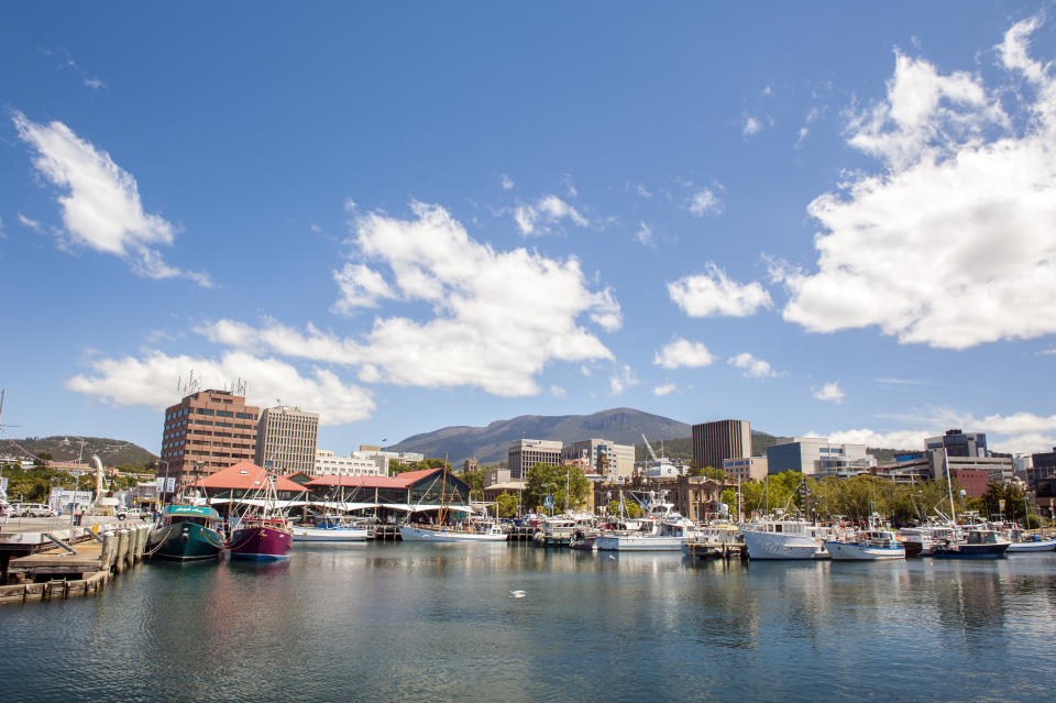 The city of Hobart and Mount Wellington. (Source: Getty Images)