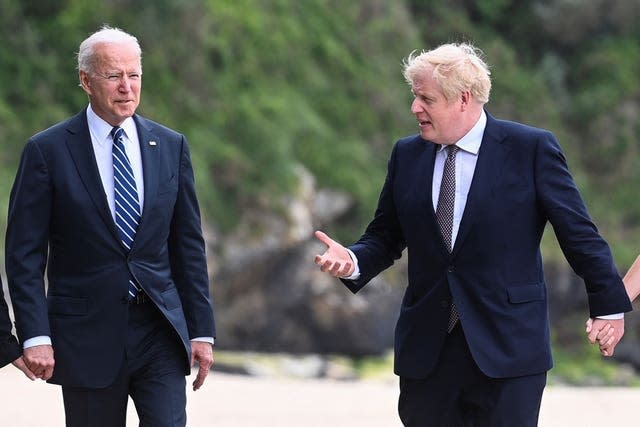 Joe Biden and Boris Johnson