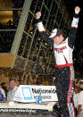 HOMESTEAD, FL - NOVEMBER 19: Brad Keselowski, driver of the #22 Discount Tire Dodge, celebrates after winning the NASCAR Nationwide Series Ford 300 at Homestead-Miami Speedway on November 19, 2011 in Homestead, Florida. (Photo by John Harrelson/Getty Images for NASCAR)