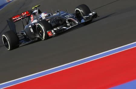 Sauber Formula One driver Sergey Sirotkin of Russia drives during the first free practice session of the Russian F1 Grand Prix at the Sochi Autodrom circuit October 10, 2014. REUTERS/Maxim Shemetov