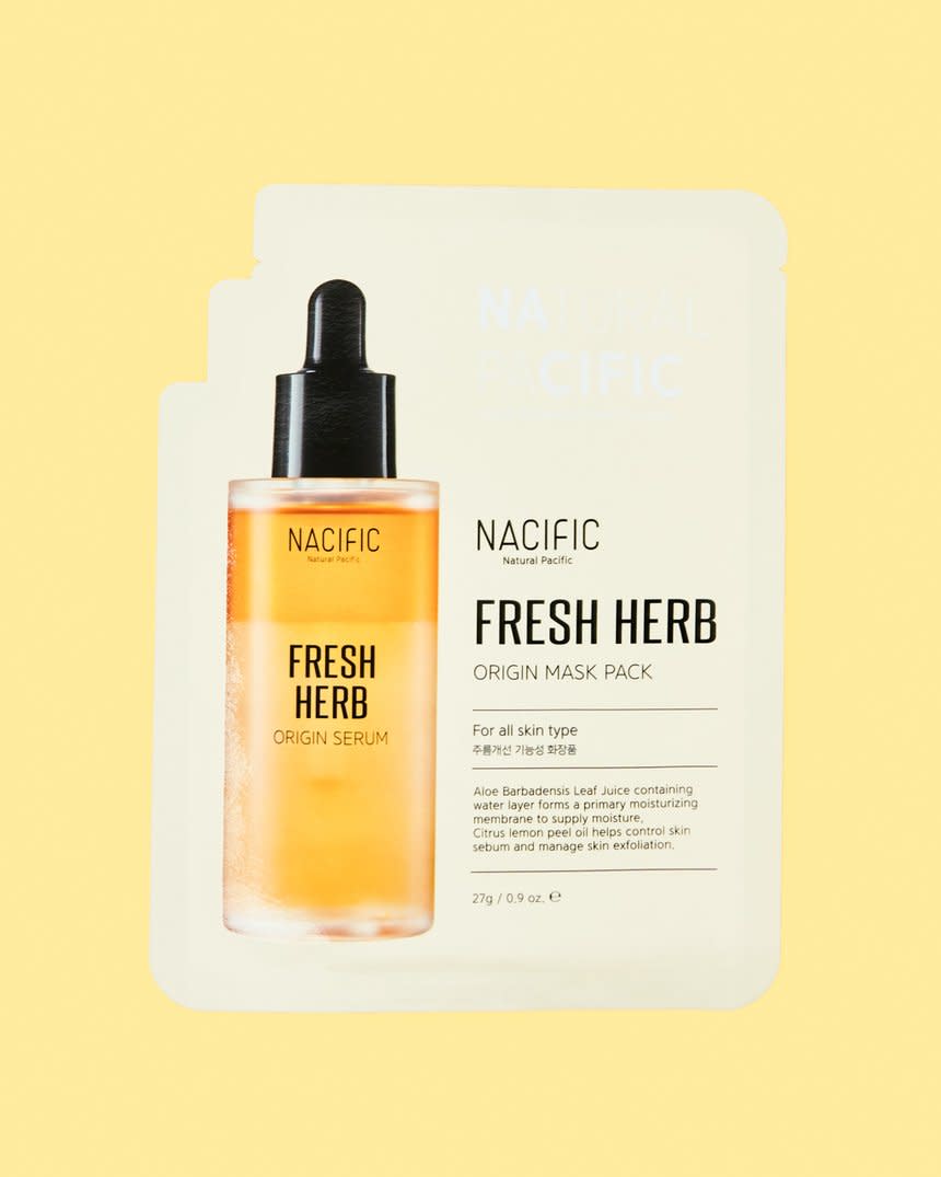 Nacific Fresh Herb Origin Mask. Image via Soko Glam.