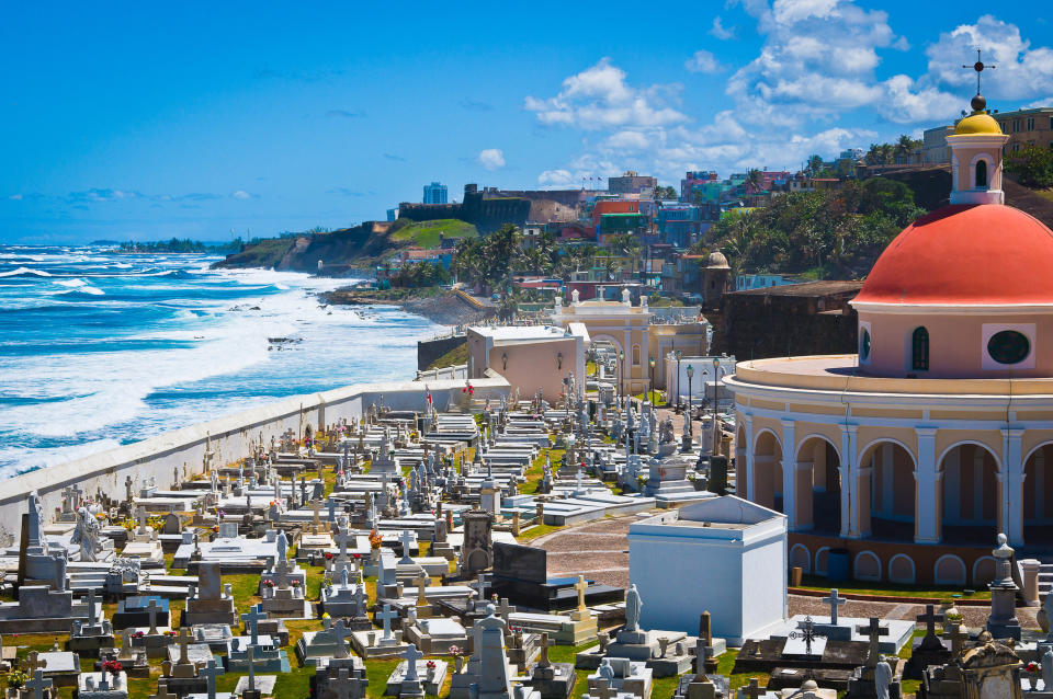 Old San Juan, Puerto Rico by the sea.