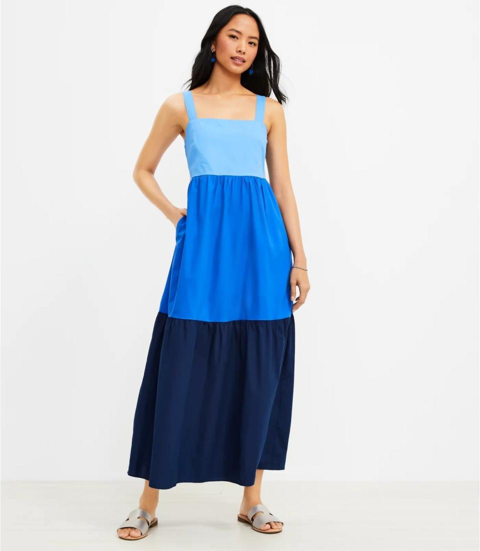 <p>I test out hundreds of dresses each year, and I can sincerely say Loft has some of my favorite, most flattering designs. I am currently loving this <span>Loft Colorblock Tiered Maxi Pocket Dress</span> ($84, originally $120 with code LOVEIT) that includes my most coveted feature of all - pockets! I also have to call out this <span>white dress with rainbow ruffles</span> because it's too adorable too ignore. I need to stock up ASAP (and so do you!).</p>