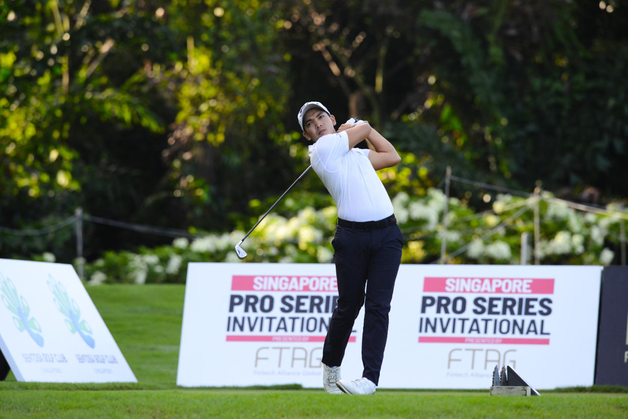 Singapore golfer Abdul Hadi in action at the Singapore Pro Series Invitational. (PHOTO: Singapore Pro Series Invitational)