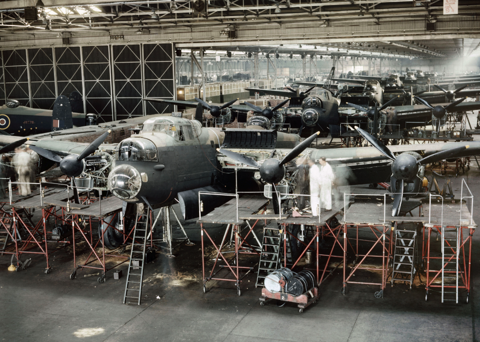 Lancaster bombers near completion…