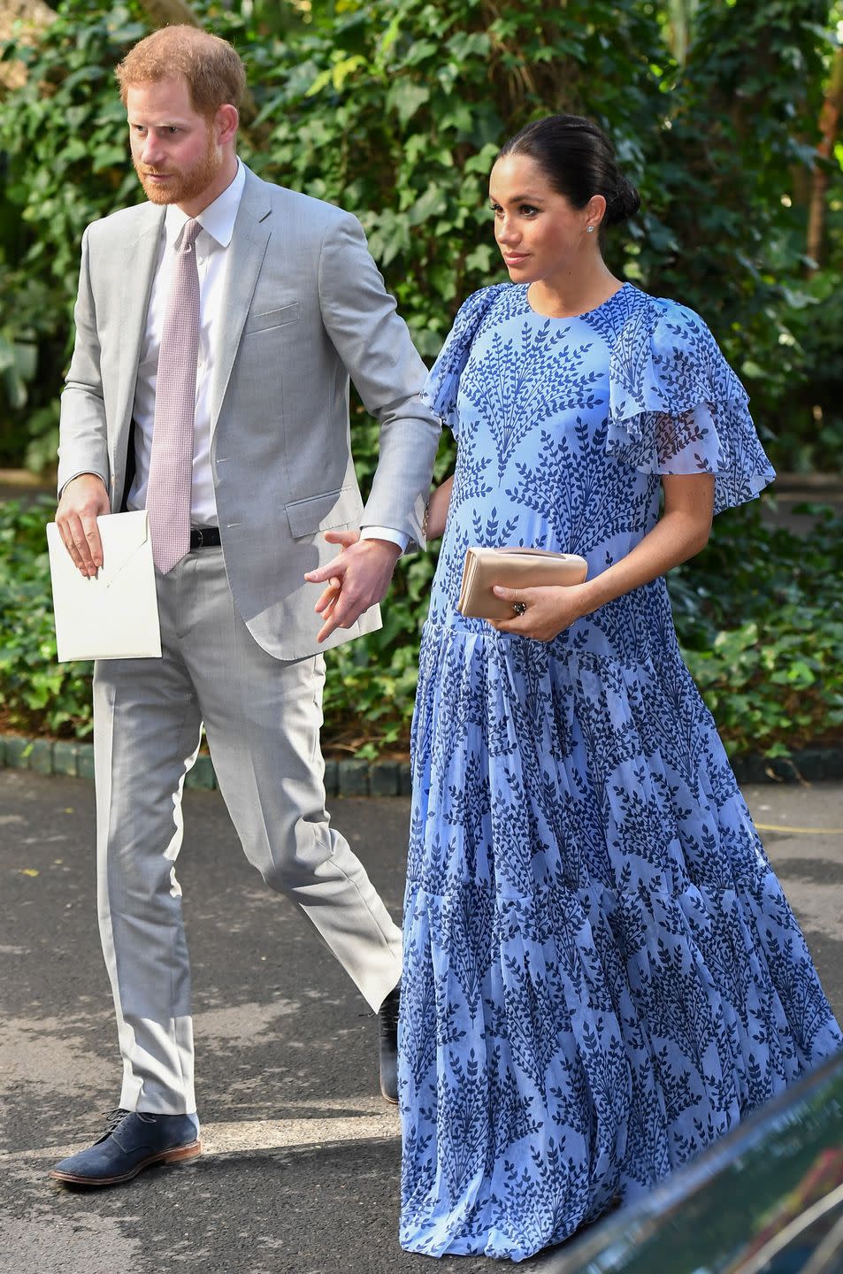 <p>The royals dressed up for an audience with King Mohammed VI of Morocco on February 25, 2019 while <a href="https://www.townandcountrymag.com/society/tradition/g26364847/prince-harry-and-meghan-markle-morocco-2019-visit-photos/" rel="nofollow noopener" target="_blank" data-ylk="slk:on their royal visit;elm:context_link;itc:0;sec:content-canvas" class="link ">on their royal visit</a>.</p>