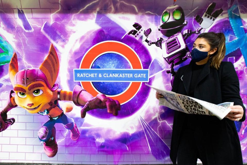 A tube advert for the launch of the PlayStation 5 (PA)