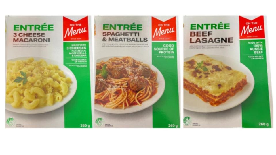 urgent recall on On The Menu Entree products