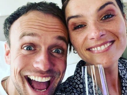 Chelsea Halfpenny announces engagement to former ‘Emmerdale’ star James Baxter (Instagram)