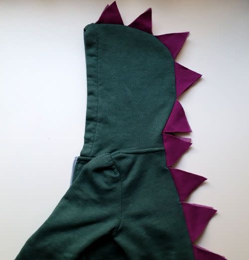 DIY Dinosaur Hoodie Costume