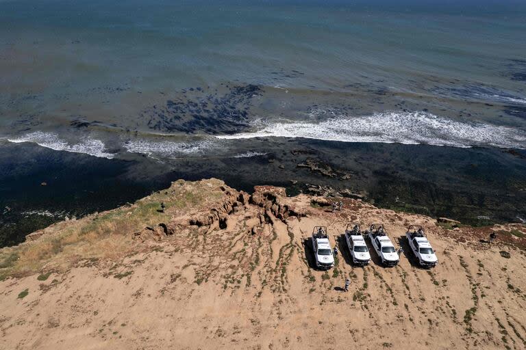 El lugar donde acampaban los surfistas extranjeros antes de desaparecer, en El Faro, Ensenada, Baja California. (Guillermo Arias / AFP)