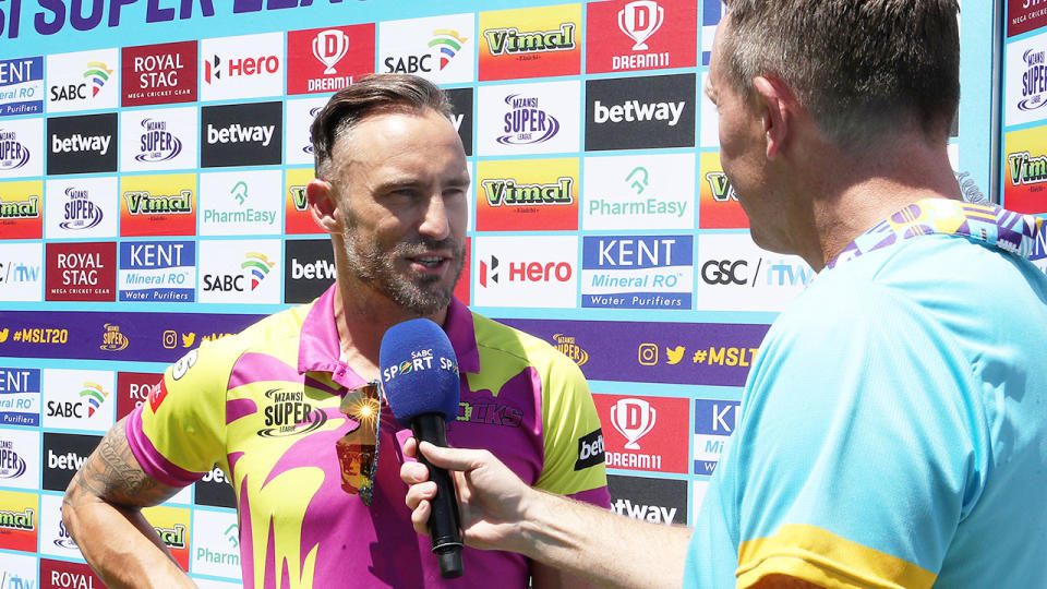 Faf du Plessis delivered an unforgettable line during a pre-game interview.