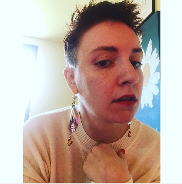 <p>Lena Dunham is having fun with her hair and making sure the world knows it. (Photo: Instagram/lenadunham) </p>