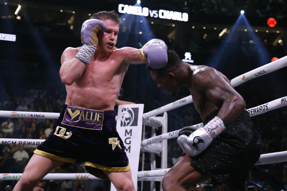 Canelo Álvarez ha desestimado las provocaciones de Jake Paul anteriormente.  (Photo by Sarah Stier/Getty Images)