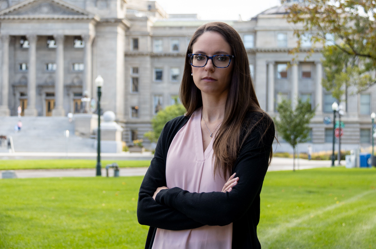 Jennifer Adkins is a plaintiff in a lawsuit targeting Idaho’s anti-abortion law for clarity in exceptions for medical emergencies. She was denied emergency abortion care after an ultrasound revealed several dangerous complications. (Splash Cinema)