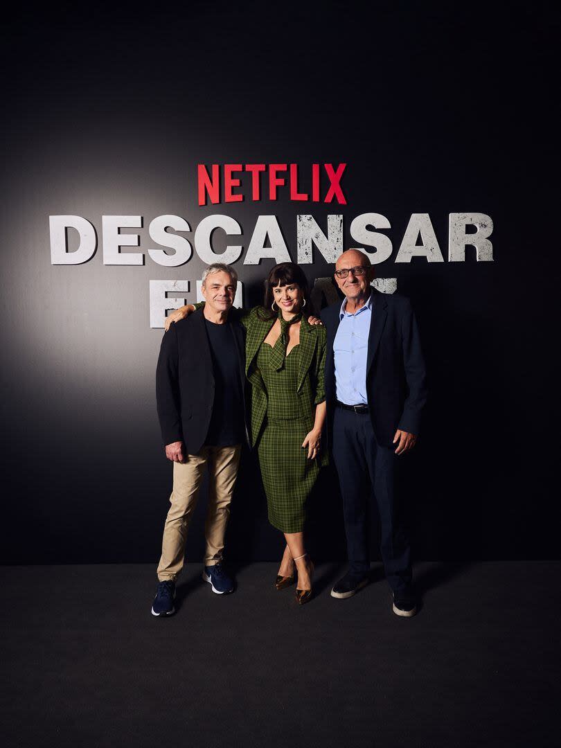 Borensztein, Siciliani y Goity, tres de los protagonistas de la noche. Descansar en paz tuvo su presentación luego de alzarse con dos premios en el Festival de Málaga: a mejor actor principal (Joaquín Furriel) y de reparto (Gabriel Goity)
