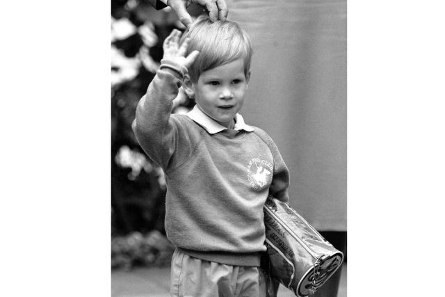 Prince Harry on his first day of nursery school (PA)