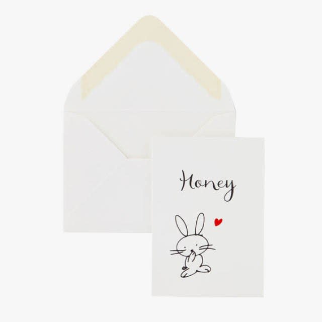 Honey Bunny Card, $15, smythson.com