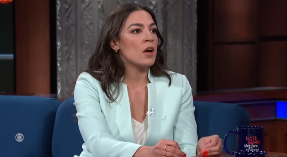 Rep. Alexandria Ocasio-Cortez was interviewed by Stephen Colbert on the “Late Show” this week. CBS