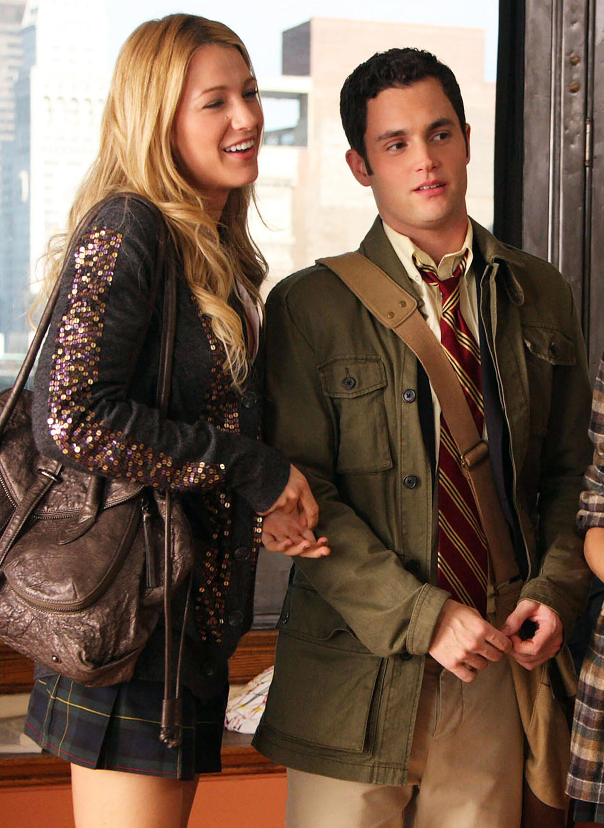 Blake Lively and Penn Badgley in 