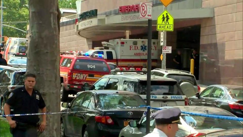 <p>Police confirmed the gunman is down, but did not provide any other details about him. Sources said he may be a former hospital employee. (WABC-TV) </p>