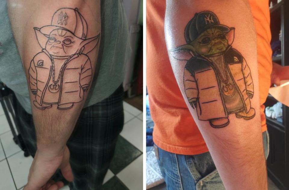 baby yoda tattoos