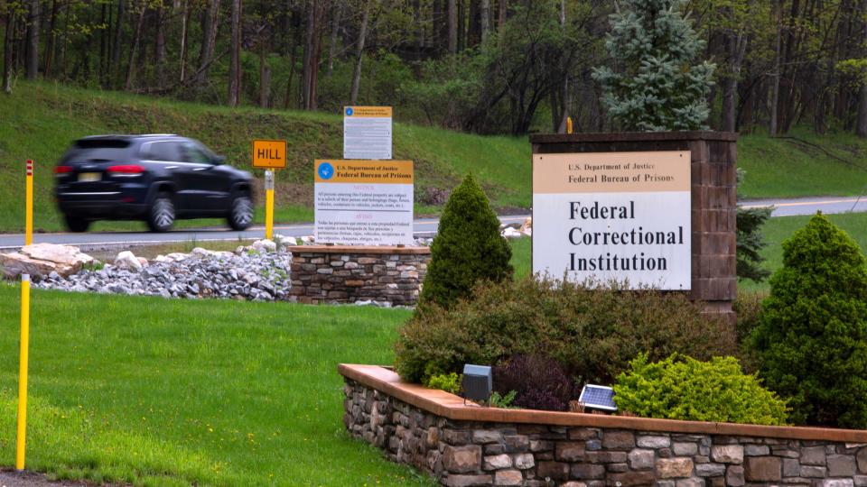 The entrance to the Federal Correctional Institution in Otisville, New York, where President Donald Trump's one-time personal lawyer Michael Cohen is due to report to jail May 5, 2019.